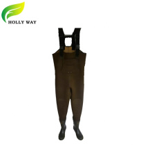 Men Chest Neoprene Fishing wader Suit with Rubber Boots